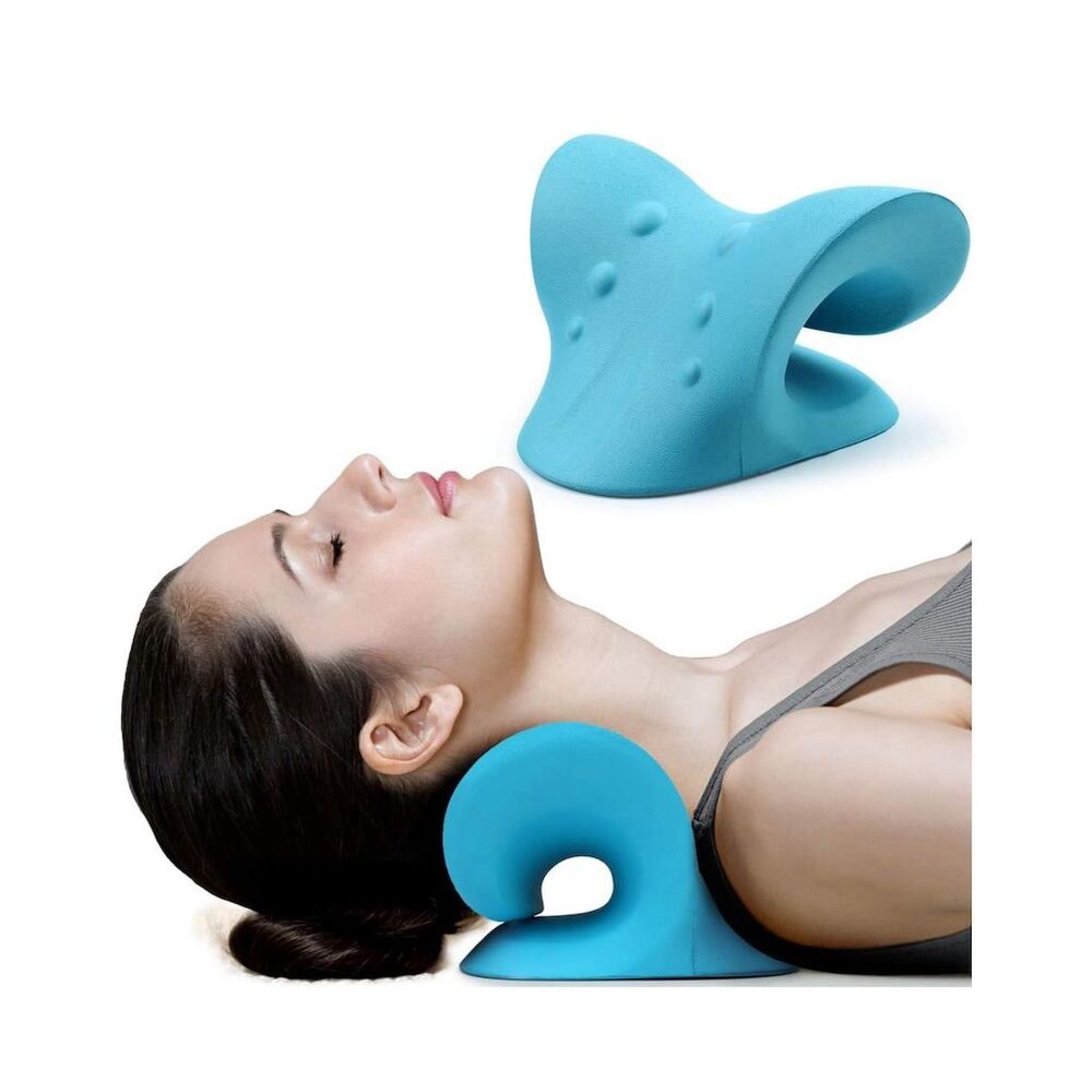 RESTCLOUD Neck & Shoulder Relaxer Cervical Traction Device Blue